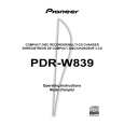 PIONEER PDRW839 Owners Manual PIONEER PDRW839 Owners Manual