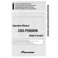 PIONEER CDX-P2050VN Owners Manual PIONEER CDX-P2050VN Owners Manual