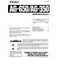 TEAC AG-350 Owners Manual TEAC AG-350 Owners Manual