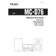 TEAC MC-D76 Owners Manual TEAC MC-D76 Owners Manual