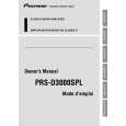 PIONEER PRSD3000SPL Owners Manual PIONEER PRSD3000SPL Owners Manual