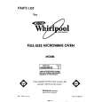 WHIRLPOOL MW8600XS2 Parts Catalog WHIRLPOOL MW8600XS2 Parts Catalog