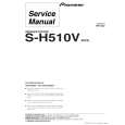 PIONEER S-H510V/XDCN Service Manual PIONEER S-H510V/XDCN Service Manual