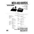 SONY MDX400 Owners Manual SONY MDX400 Owners Manual