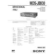 SONY MDS-JB930 Owners Manual SONY MDS-JB930 Owners Manual