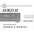HARMAN KARDON AVR25II Owners Manual HARMAN KARDON AVR25II Owners Manual