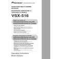 PIONEER VSX-516-K/KUCXJ Owners Manual PIONEER VSX-516-K/KUCXJ Owners Manual