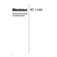 BLOMBERG KT1140 Owners Manual BLOMBERG KT1140 Owners Manual