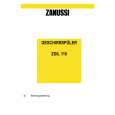 ZANUSSI ZDIL110X Owners Manual ZANUSSI ZDIL110X Owners Manual
