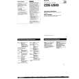 SONY CDX-U303 Owners Manual SONY CDX-U303 Owners Manual