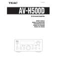 TEAC AV-H500D Owners Manual TEAC AV-H500D Owners Manual