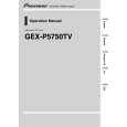 PIONEER GEX-P5750TV/ES Owners Manual PIONEER GEX-P5750TV/ES Owners Manual
