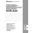 PIONEER DVR-A05/KBXV Owners Manual PIONEER DVR-A05/KBXV Owners Manual