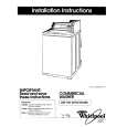 WHIRLPOOL 4CA2762XWG0 Installation Manual WHIRLPOOL 4CA2762XWG0 Installation Manual