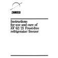 ZANUSSI ZF62/21FF Owners Manual ZANUSSI ZF62/21FF Owners Manual