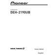 PIONEER DEH-2190UB/XN/ID Owners Manual PIONEER DEH-2190UB/XN/ID Owners Manual
