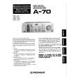 PIONEER A-70 Owners Manual PIONEER A-70 Owners Manual
