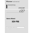 PIONEER XDV-P90 Owners Manual PIONEER XDV-P90 Owners Manual