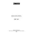 ZANUSSI ZBF865B Owners Manual ZANUSSI ZBF865B Owners Manual