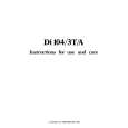 ZANUSSI Di104/3T Owners Manual ZANUSSI Di104/3T Owners Manual