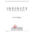 ANTARES INFINITY Owners Manual ANTARES INFINITY Owners Manual