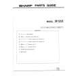 SHARP SF-S53 Parts Catalog SHARP SF-S53 Parts Catalog