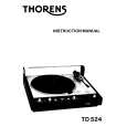 THORENS TD524 Owners Manual THORENS TD524 Owners Manual