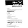 HITACHI FT-4000 Owners Manual HITACHI FT-4000 Owners Manual