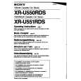 SONY XR-U550RDS Owners Manual SONY XR-U550RDS Owners Manual