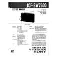 SONY ICFSW7600 Owners Manual SONY ICFSW7600 Owners Manual
