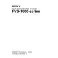 SONY FVS-1000 Owners Manual SONY FVS-1000 Owners Manual