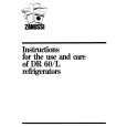 ZANUSSI DR60L Owners Manual ZANUSSI DR60L Owners Manual