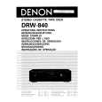 DENON DRW840 Owners Manual DENON DRW840 Owners Manual
