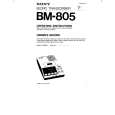 SONY BM-805 Owners Manual SONY BM-805 Owners Manual