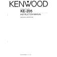 KENWOOD KE205 Owners Manual KENWOOD KE205 Owners Manual