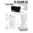 SONY TCWMD3 Service Manual SONY TCWMD3 Service Manual