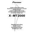 PIONEER X-MT2000 Owners Manual PIONEER X-MT2000 Owners Manual