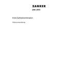 ZANKER ZKK 2616 Owners Manual ZANKER ZKK 2616 Owners Manual
