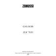 ZANUSSI ZGF7820X Owners Manual ZANUSSI ZGF7820X Owners Manual