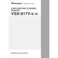 PIONEER VSX-917V-K/SPWXJ Owners Manual PIONEER VSX-917V-K/SPWXJ Owners Manual
