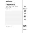 PIONEER HTZ-170DV/GDRXJ Owners Manual PIONEER HTZ-170DV/GDRXJ Owners Manual