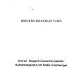 UHER STEREO RADIO DOUBLE CASSETTE Owners Manual UHER STEREO RADIO DOUBLE CASSETTE Owners Manual