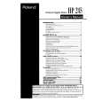ROLAND HP245 Owners Manual ROLAND HP245 Owners Manual