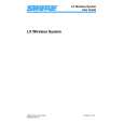 SHURE LX WIRELESS SYSTEM Owners Manual SHURE LX WIRELESS SYSTEM Owners Manual