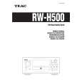 TEAC RWH500 Owners Manual TEAC RWH500 Owners Manual