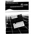 SHARP PC1100 Owners Manual SHARP PC1100 Owners Manual
