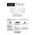 PIONEER A-400X Owners Manual PIONEER A-400X Owners Manual