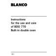 BLANCO BDO770W Owners Manual BLANCO BDO770W Owners Manual