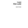 CANON FAXL250 Owners Manual CANON FAXL250 Owners Manual