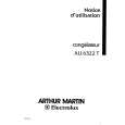 ARTHUR MARTIN ELECTROLUX AU6322T Owners Manual ARTHUR MARTIN ELECTROLUX AU6322T Owners Manual
